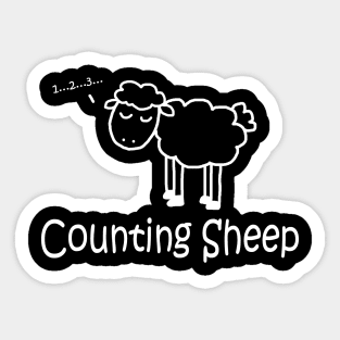 Counting Sheep White Sticker